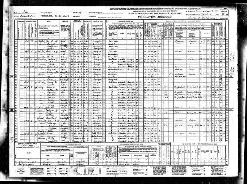 1940 United States Federal Census. Gertrude Randall Clarke's family begins on line No. 51 (immediately below her brother, Walter Baxter Randall - who lived across the street from her). 1940 United States Federal Census. Gertrude Randall Clarke's family begins on line No. 51 (immediately below her brother, Walter Baxter Randall - who lived across the street from her).
