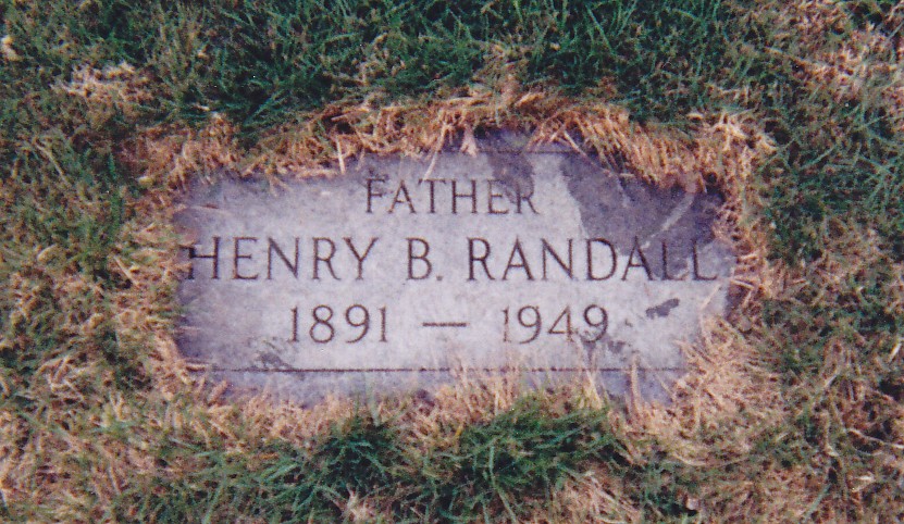 Grave stone for Henry Beaman Randall (January 5, 1891 - December 21, 1949). Grave stone for Henry Beaman Randall (January 5, 1891 - December 21, 1949).