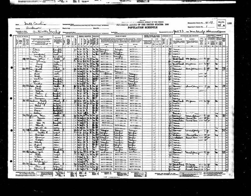 1930 United States Federal Census. King Oran Randall's family begins on line 34. 1930 United States Federal Census. King Oran Randall's family begins on line 34.