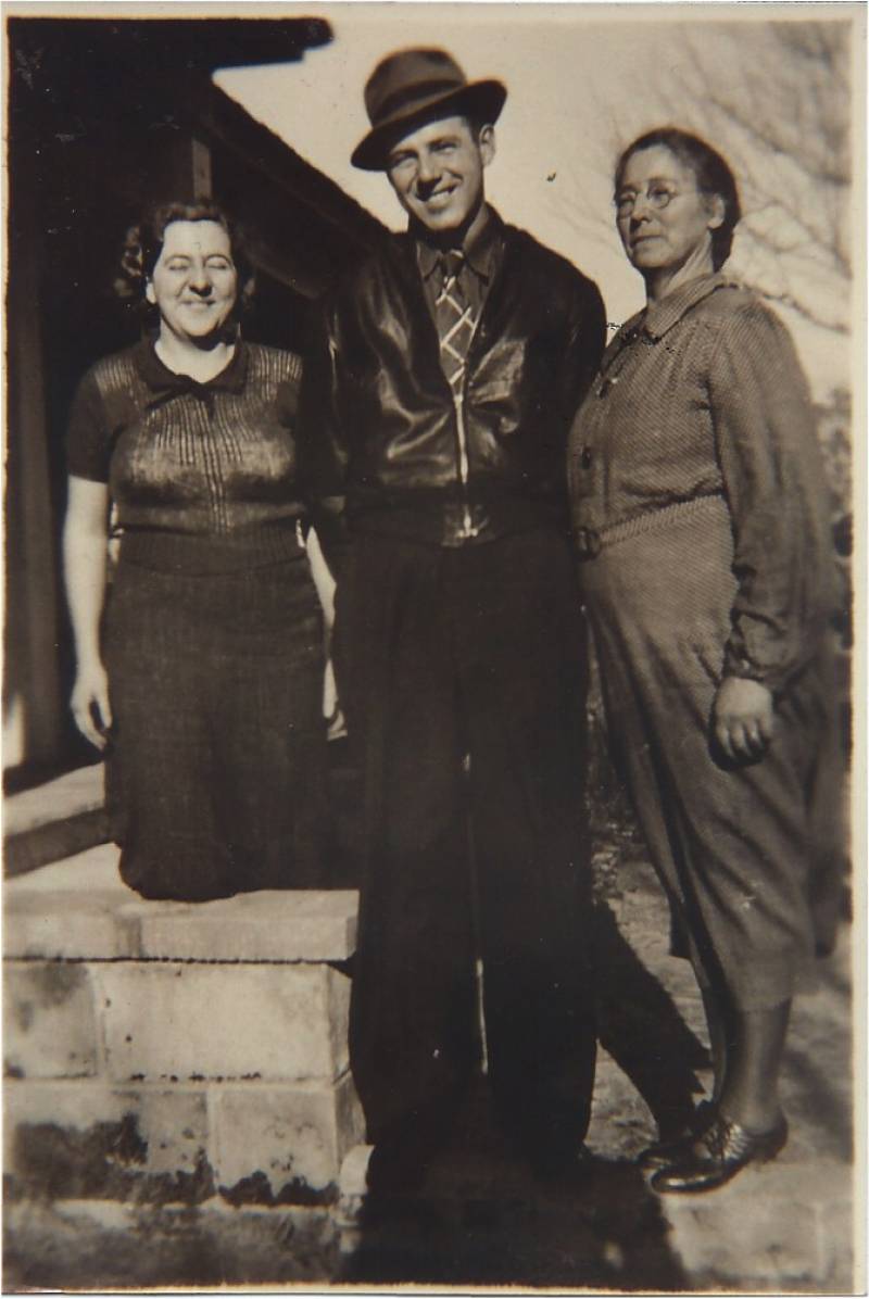 Sara Clarke Randall (age 20), Byron Hudson Clarke (age 26) & Gertrude Clarke (age 49). December, 1935. Sara Clarke Randall (age 20), Byron Hudson Clarke (age 26) & Gertrude Clarke (age 49). December, 1935.