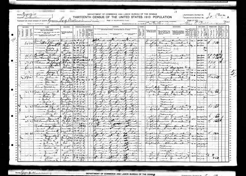 1910 U.S. Census. Wade Hampton "Hamp" Cawthon's family begins on line 2. 1910 U.S. Census. Wade Hampton "Hamp" Cawthon's family begins on line 2.